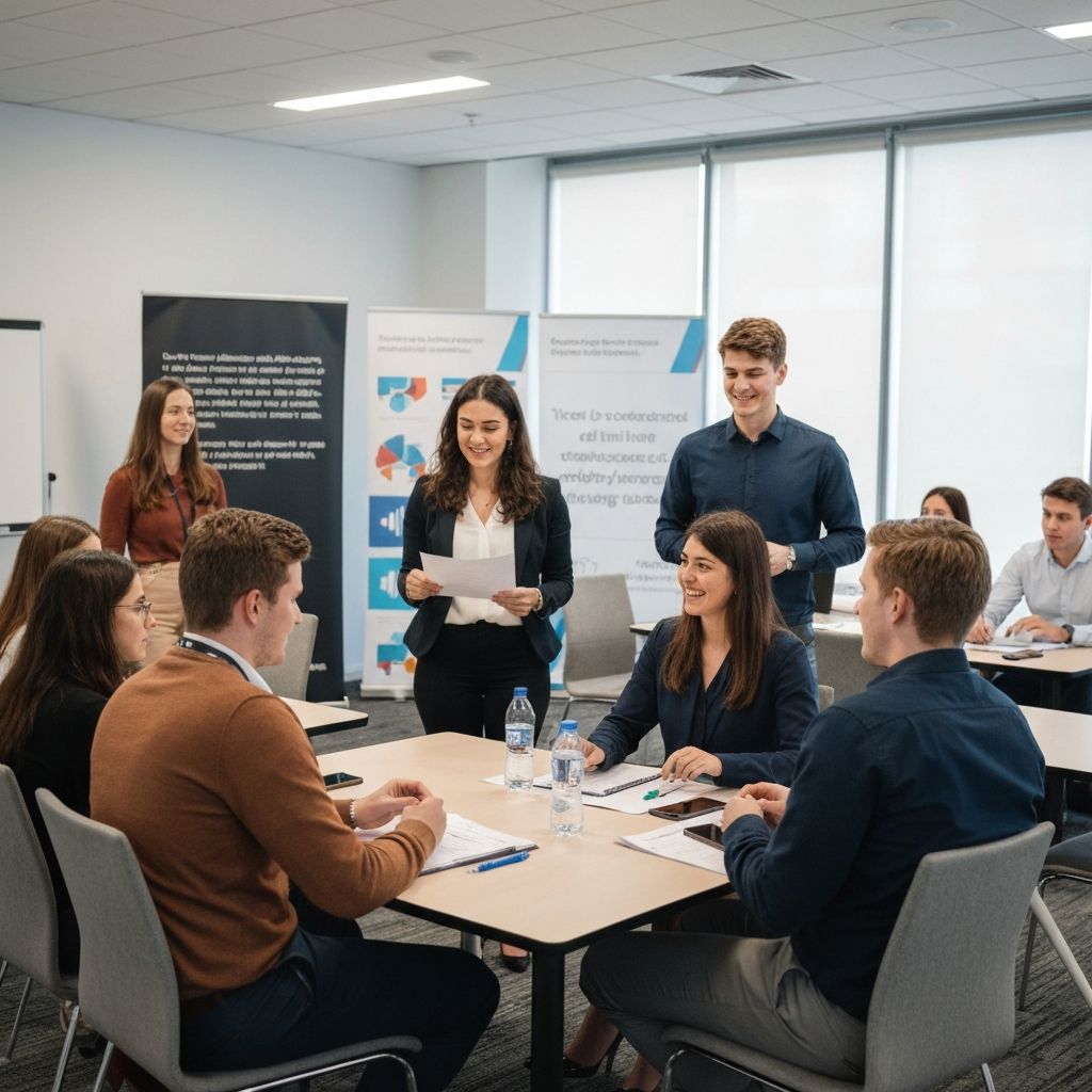 Young professionals building employability and career skills